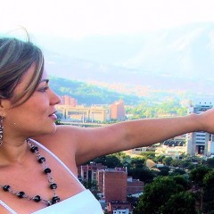 Gloria showing the city of Medellin